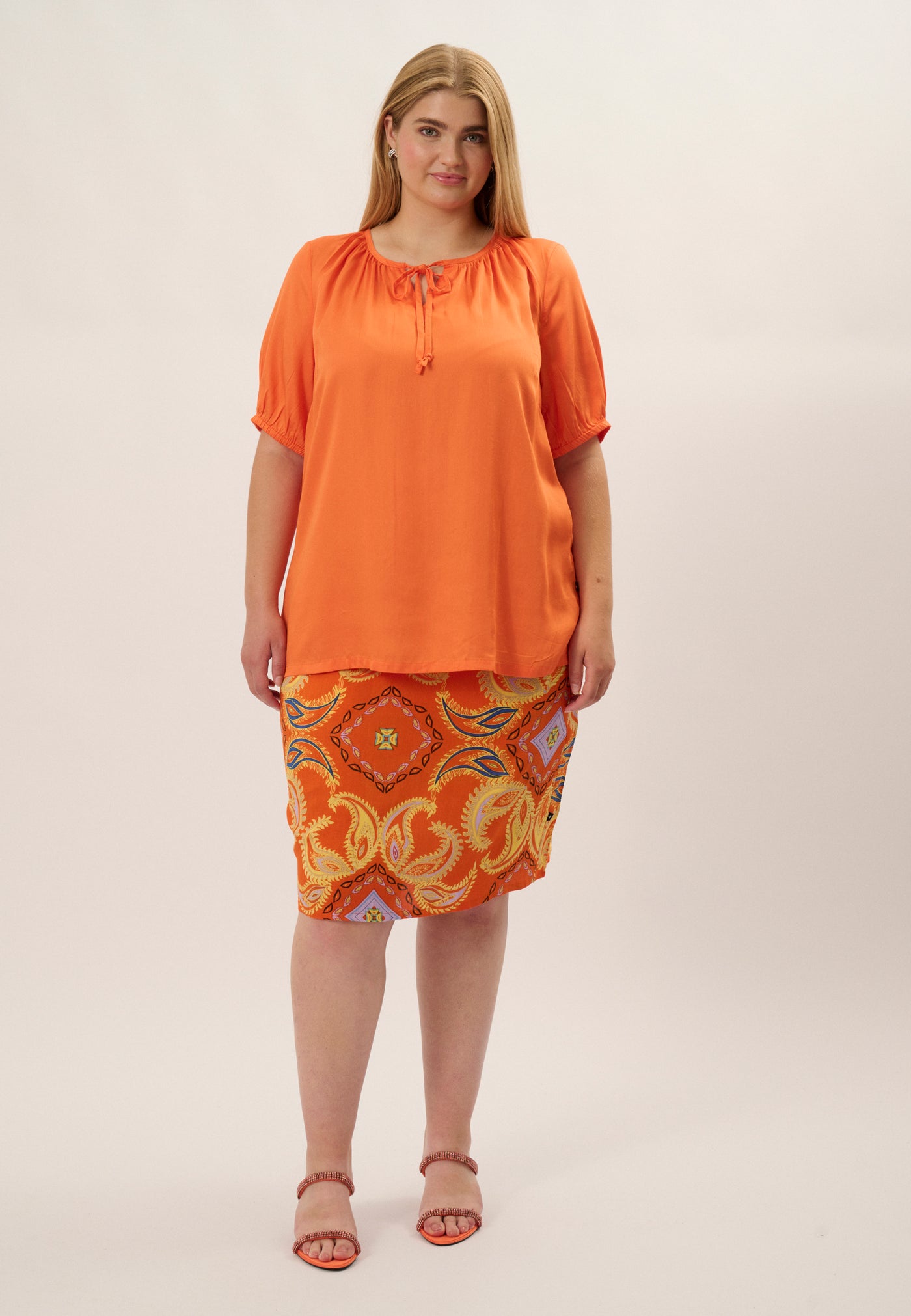 Adia ADPaulina Bluser 8501 Spring Orange