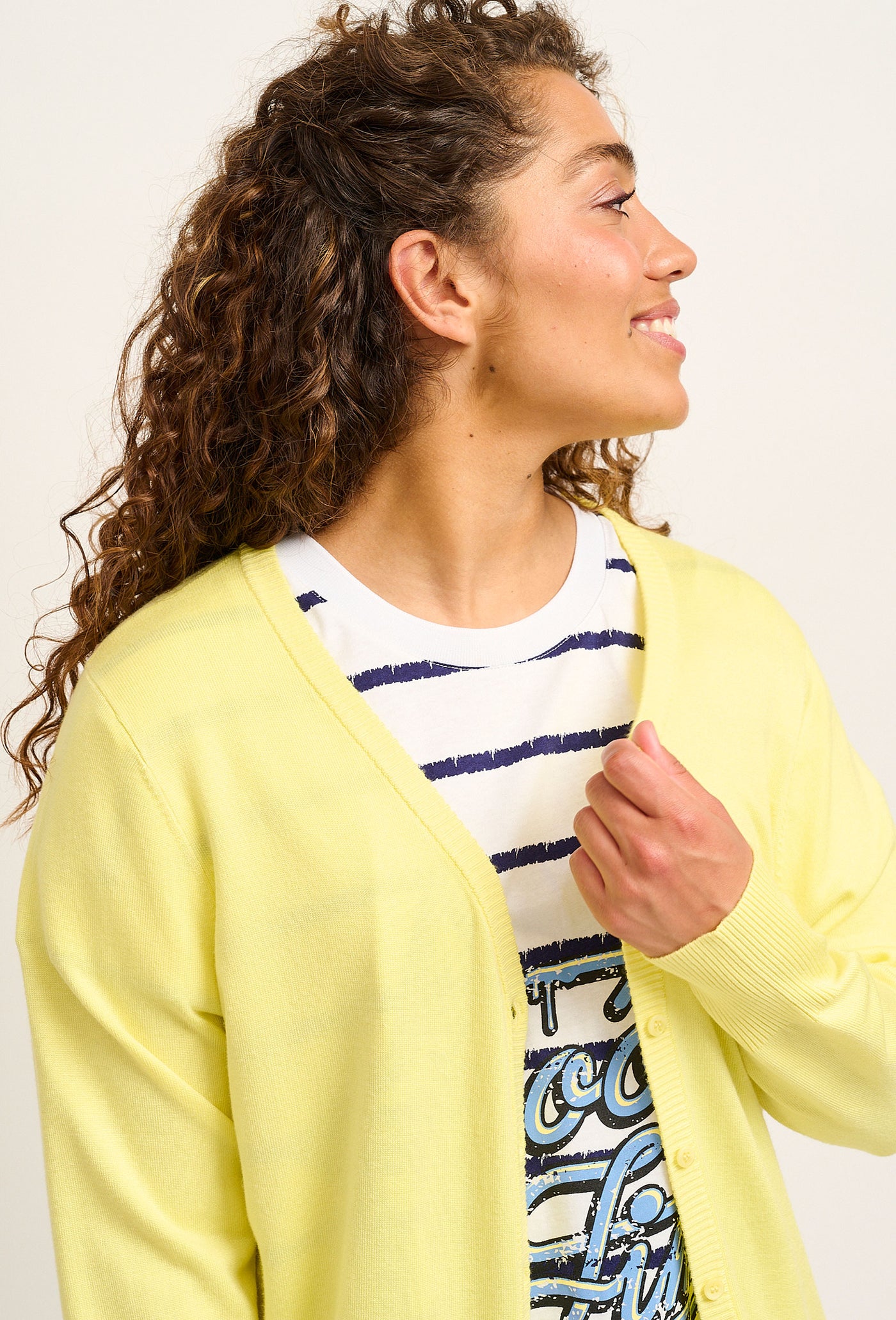 Adia ADSyverine Knit Cardigan 2052 Lemon Limelight