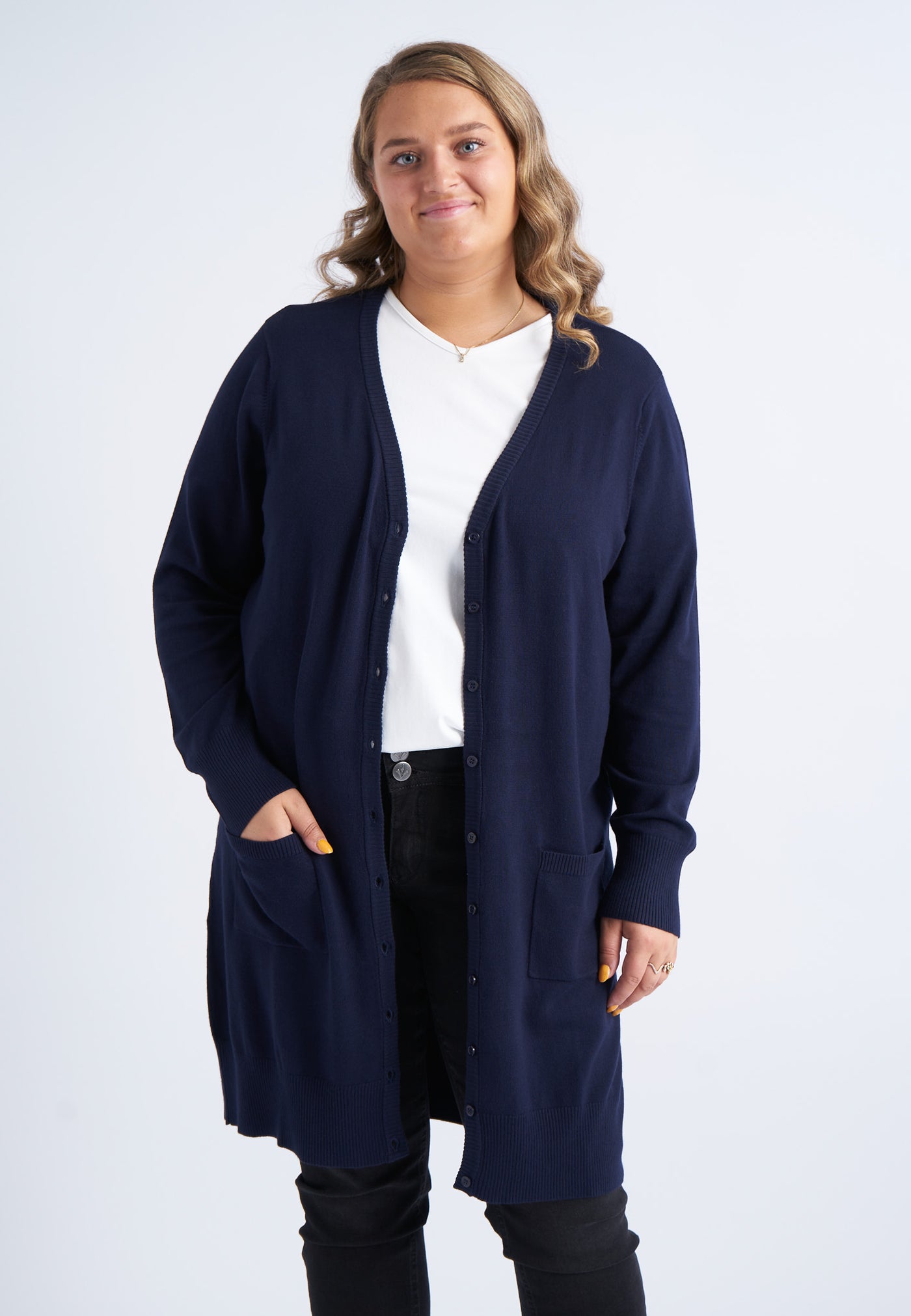 Adia ADSyverine Knit Cardigan 4711 Navy