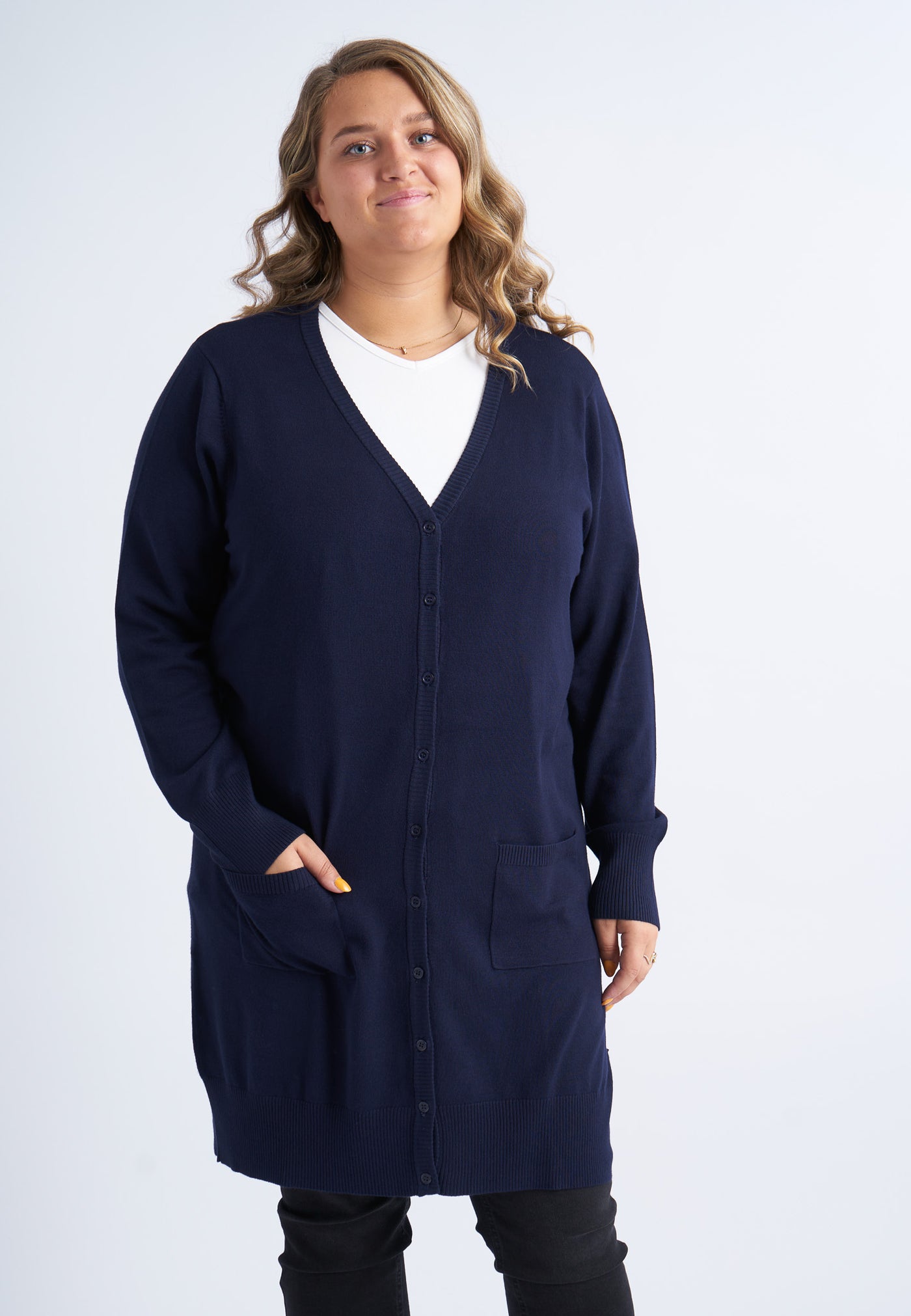 Adia ADSyverine Knit Cardigan 4711 Navy