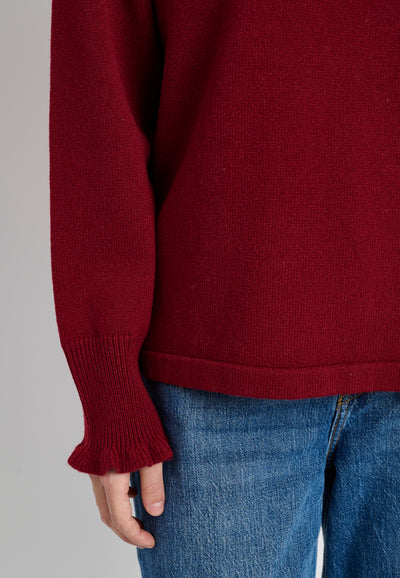 Lind Cassandra Knit Pullover 2655 ruby red