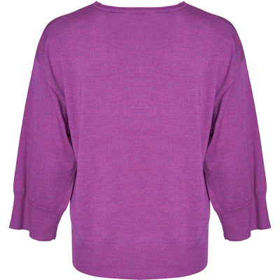 Lind Christel Knit Pullover 205448 Hotensia purple melange
