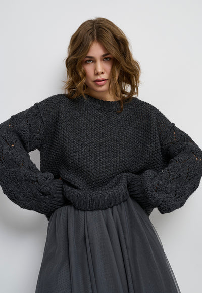 Elton ETFine Knit Pullover 9950 DARK GREY MELANGE
