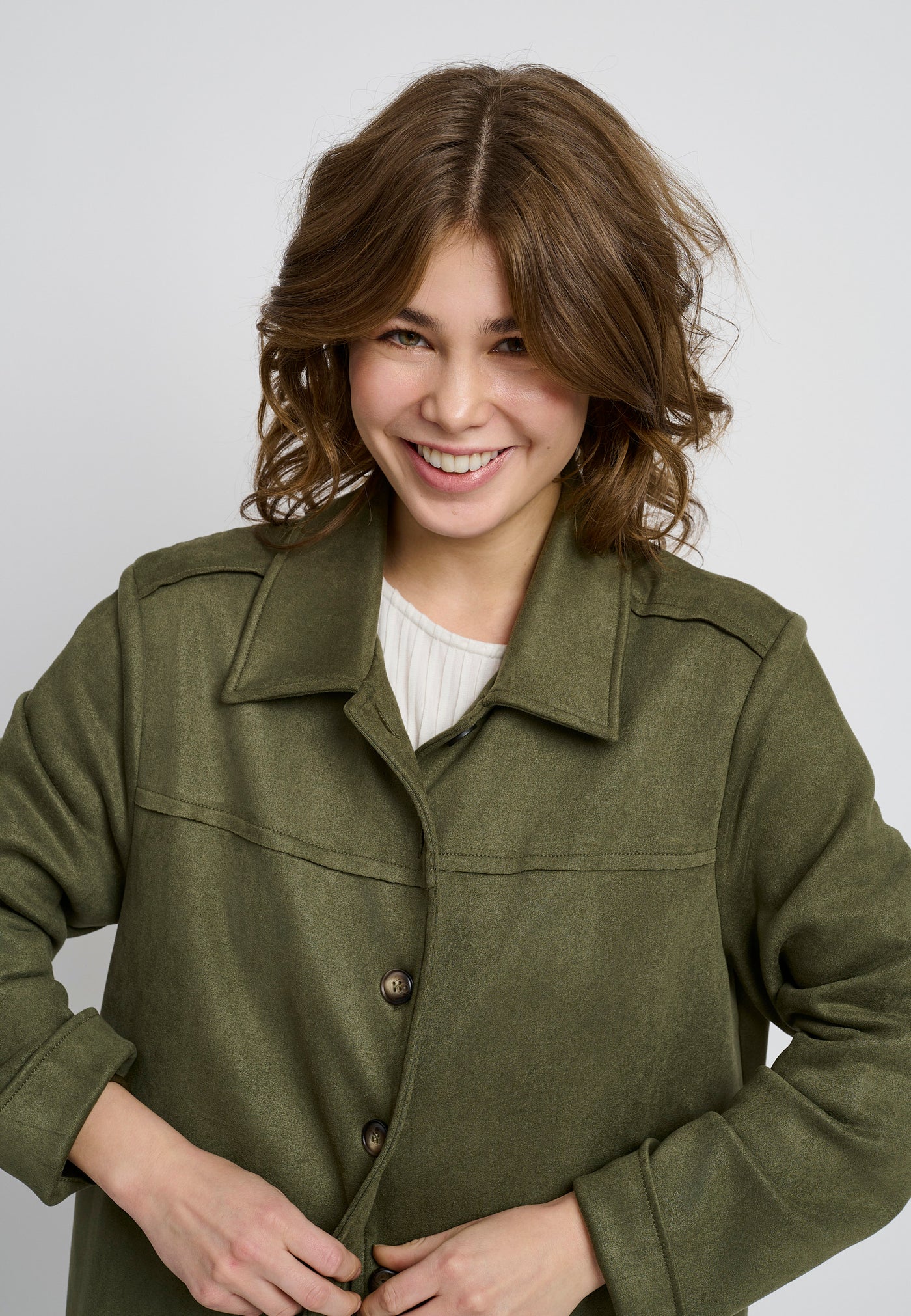 Elton ETRanva Skjortebluser 3502 Dusky Moss Green