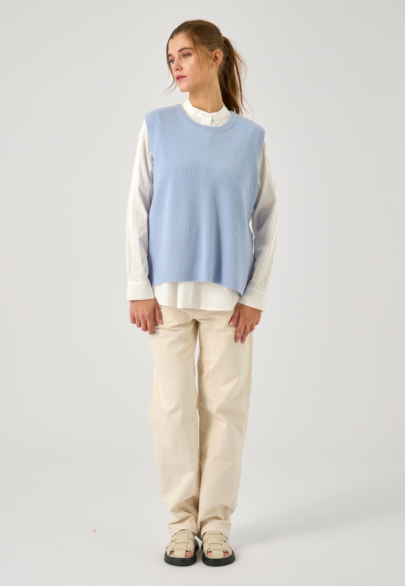 Lind LiFika Knit Pullover 5002 Light Blue Melange