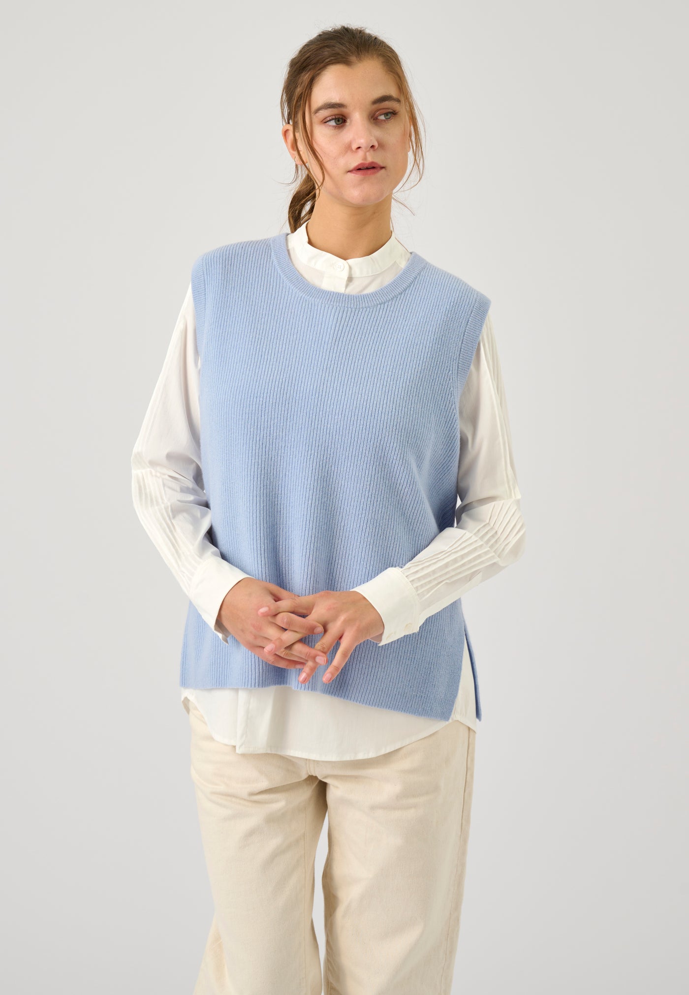 Lind LiFika Knit Pullover 5002 Light Blue Melange