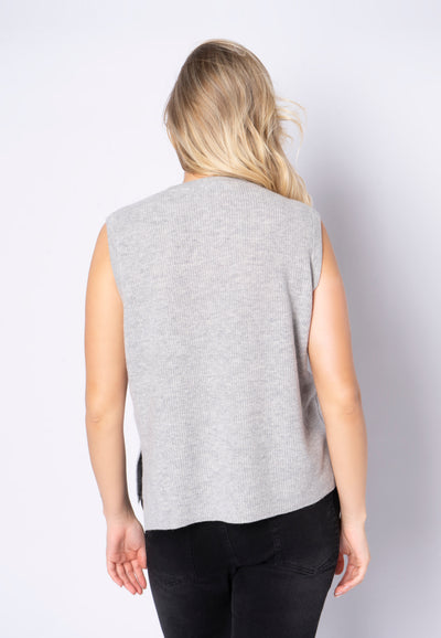 Lind LiFika Knit Pullover 9450 LIGHT GREY MELANGE