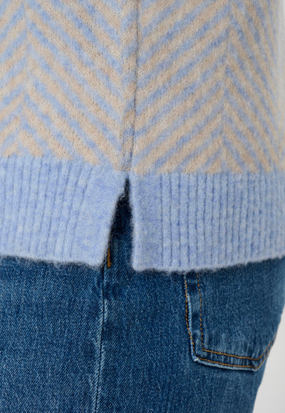 Lind LiKarina Knit Pullover 5002 Light Blue Melange