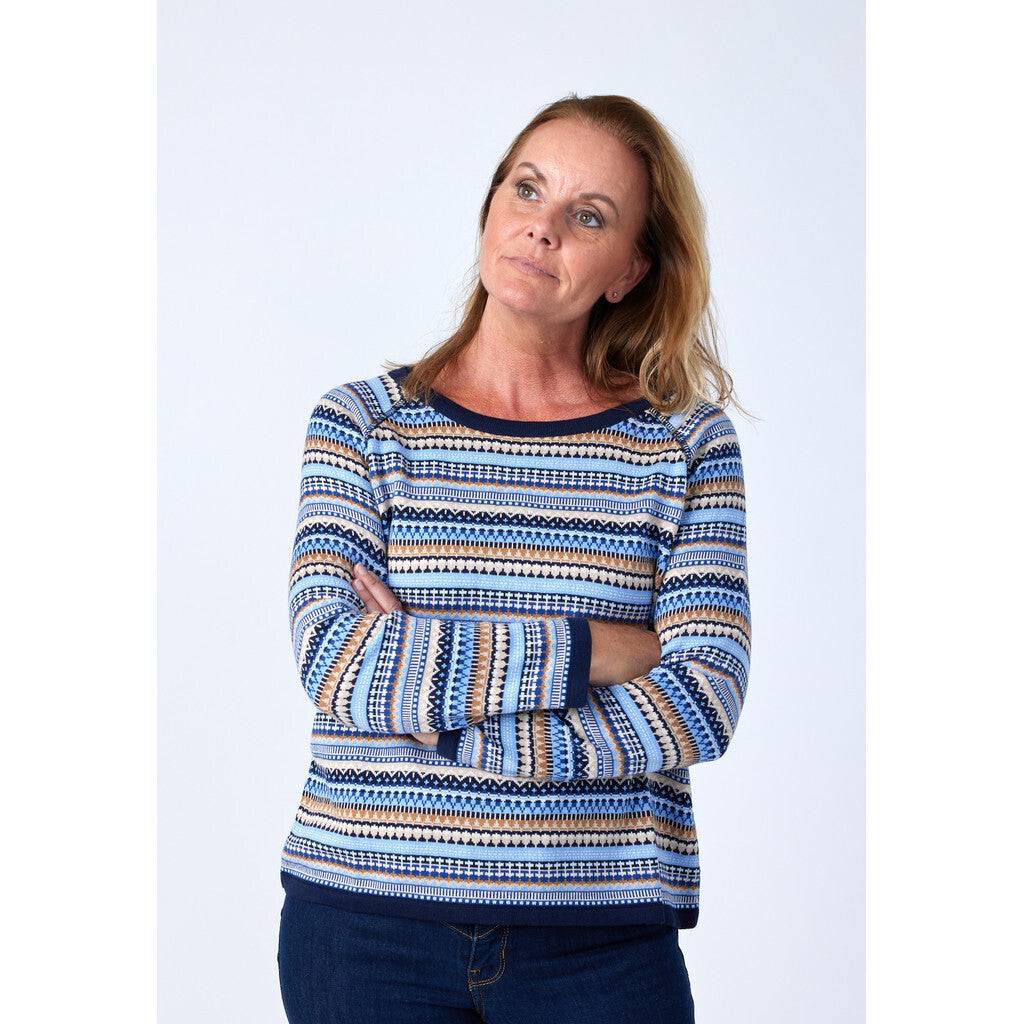 Lind LiLuna multi Knit Pullover 060 Navy