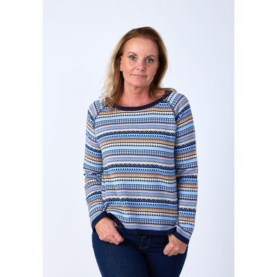 Lind LiLuna multi Knit Pullover 060 Navy