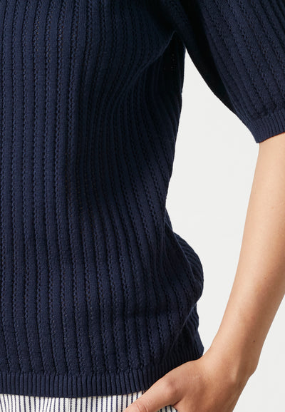 Lind LiMatti Knit Pullover 5999 NAVY BLUE
