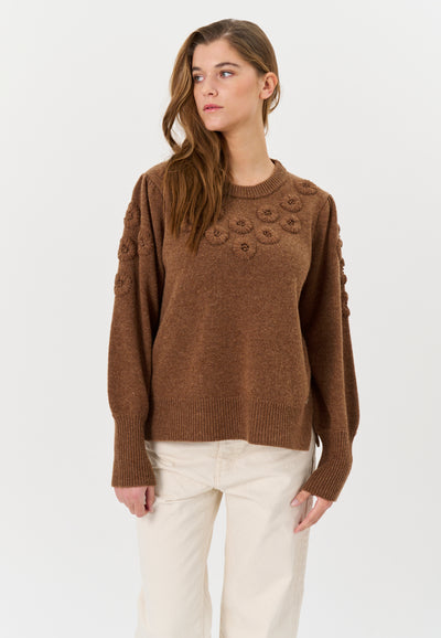 Lind LiMitte Knit Pullover 1655 brown melange