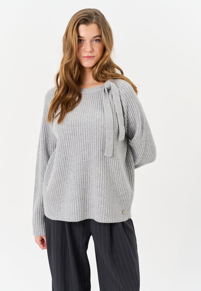 Lind LiMonica Knit Pullover 9450 LIGHT GREY MELANGE