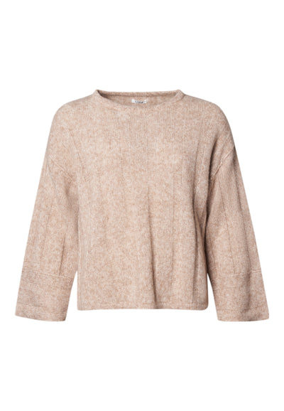 Lind LiZoya Knit Pullover 1321 light brown melange