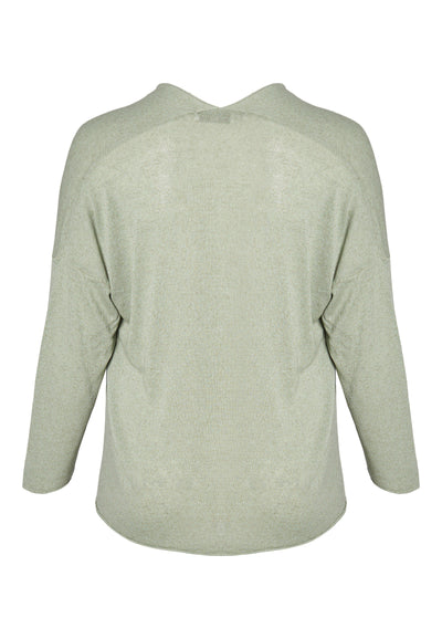 Pont Neuf PNAggie Knit Cardigan 1872 Khaki green