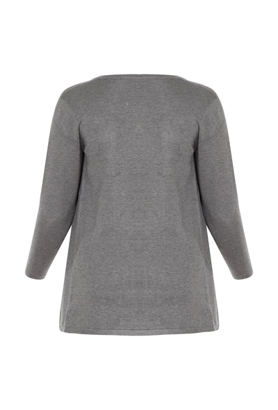 Pont Neuf PNBelinda Knit Cardigan 913 Grey melange