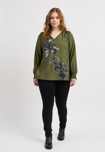 Pont Neuf PNDarma Bluser 3620 Forest Green
