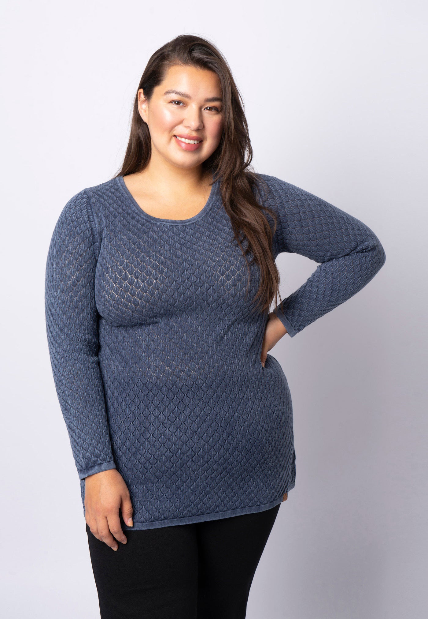 Pont Neuf PNFlora Knit Pullover 557 Light Indigo