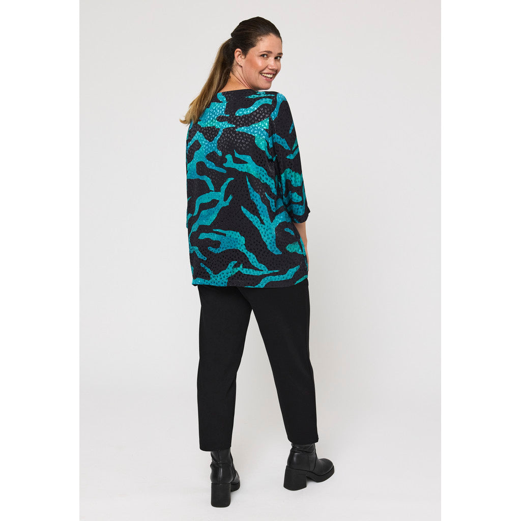 Pont Neuf PNHilma Bluser 5052 Petrol Blue