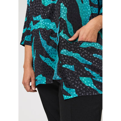 Pont Neuf PNHilma Bluser 5052 Petrol Blue