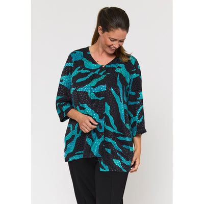 Pont Neuf PNHilma Bluser 5052 Petrol Blue
