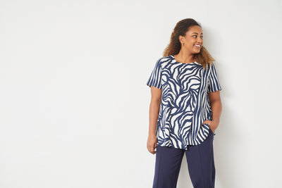 Pont Neuf PNInessa Sia T-Shirt 5999 NAVY BLUE