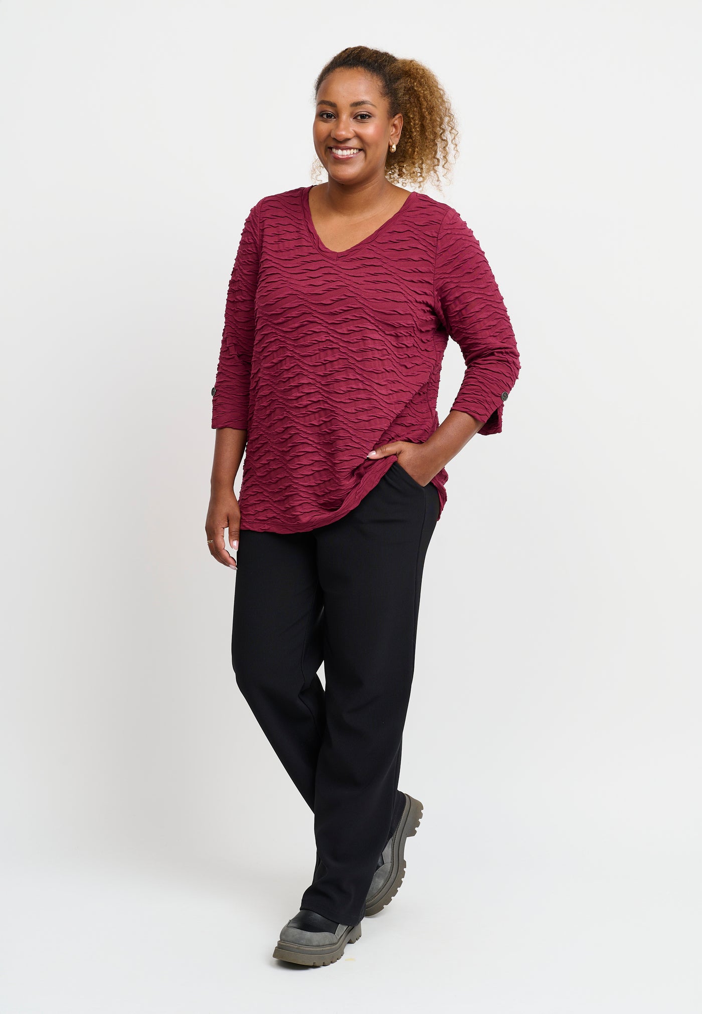 Pont Neuf PNKenya Bluser 2999 BORDEAUX RED