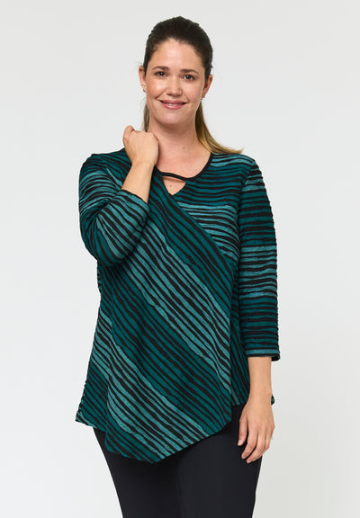 Pont Neuf PNMagrethe Bluser 5052 Petrol Blue