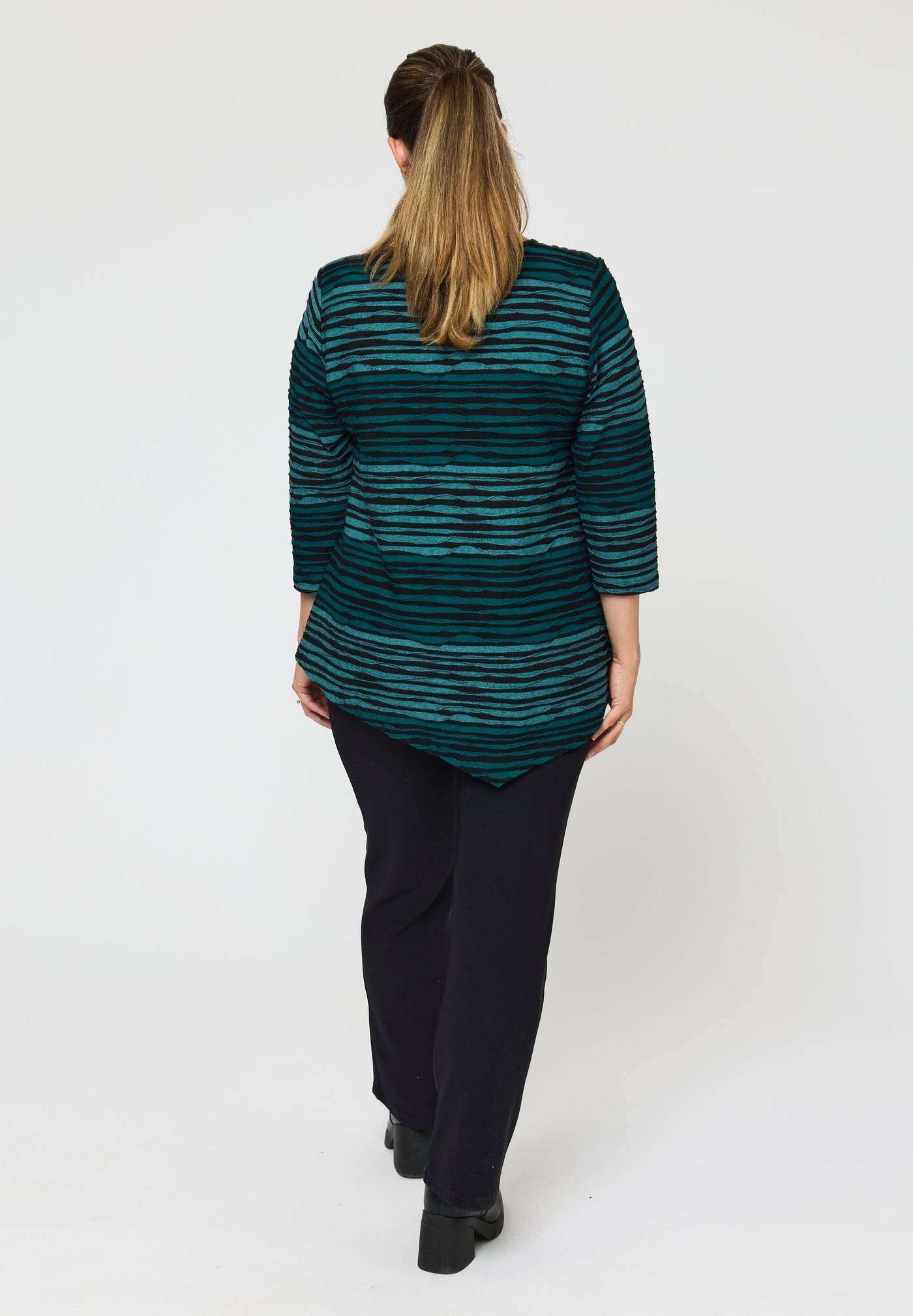 Pont Neuf PNMagrethe Bluser 5052 Petrol Blue