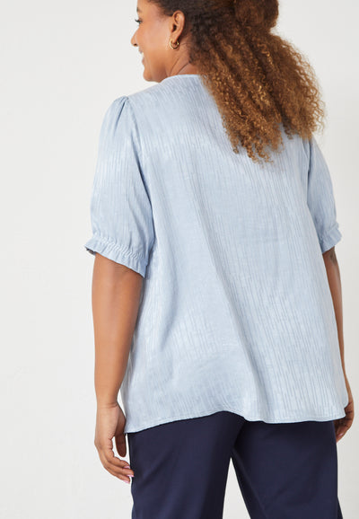 Pont Neuf PNTudi Bluser 5250 Soft Blue