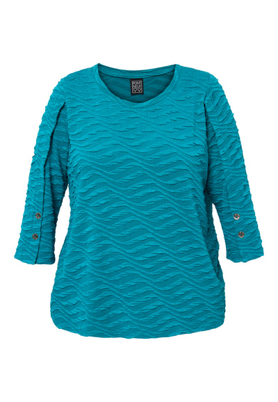 Pont Neuf PNVilla Bluser 5052 Petrol Blue