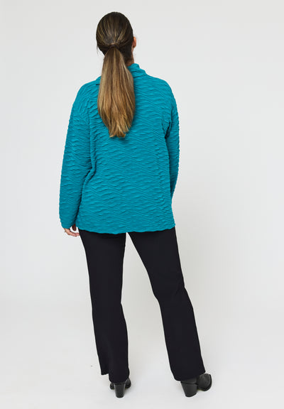 Pont Neuf PNVinca Bluser 5052 Petrol Blue