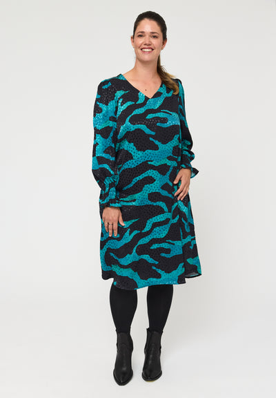 Pont Neuf PNViva Kjoler 5052 Petrol Blue